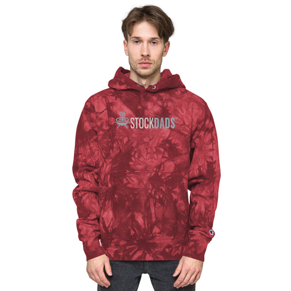 Stock Dads™ Champion Embroidered Tie-Dye Hoodie